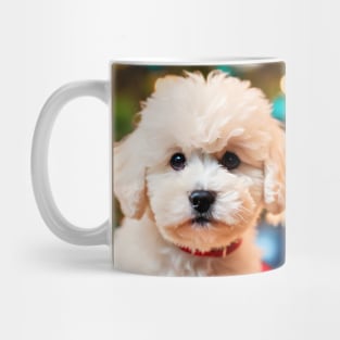 Tiny Bichon Frise Puppy Dog's Christmas Mug